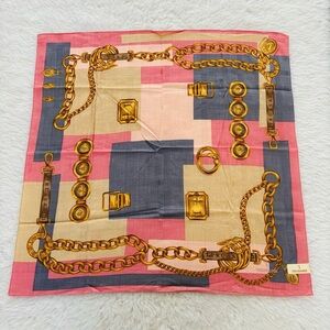 Trussardi Cotton Multicolor Square Bandanna/Scarf Size 21” X 21”approximately